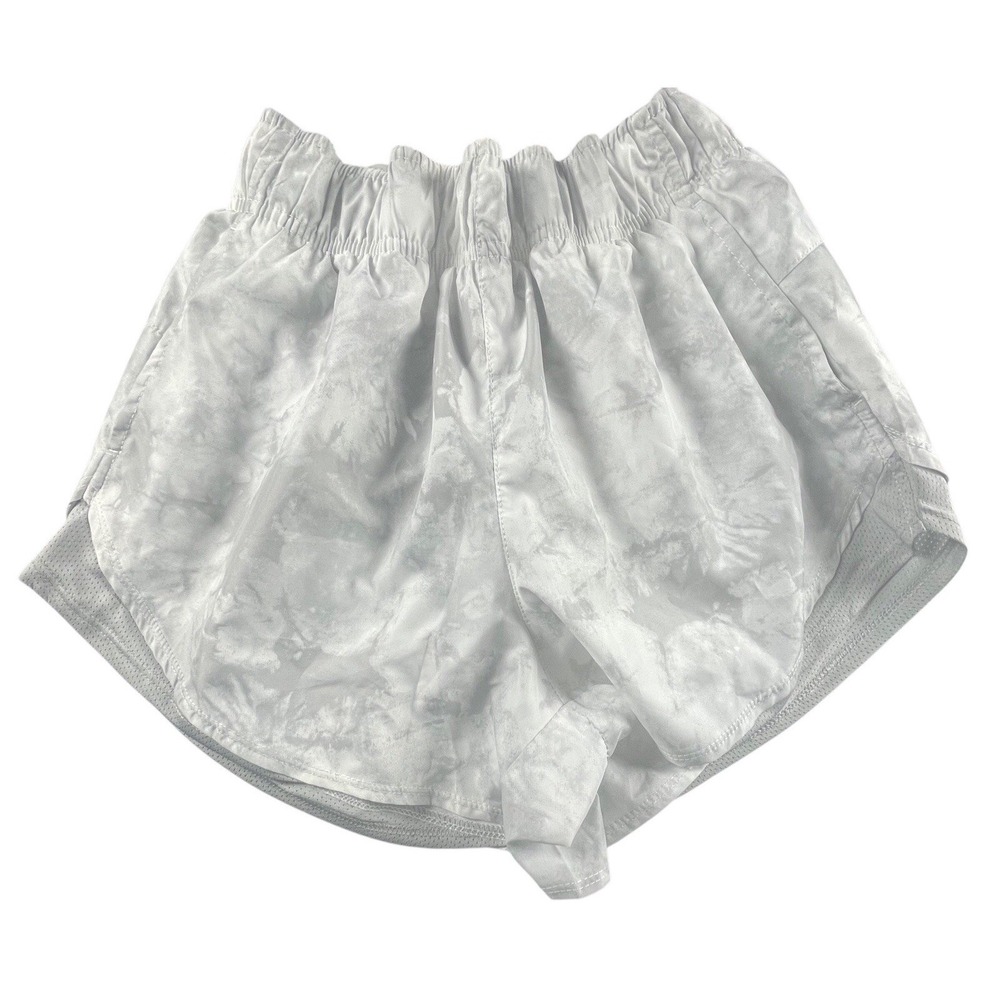 Athletic Works Womens Medium Gray Tie Dye Running Athletic Shorts Lined Pockets